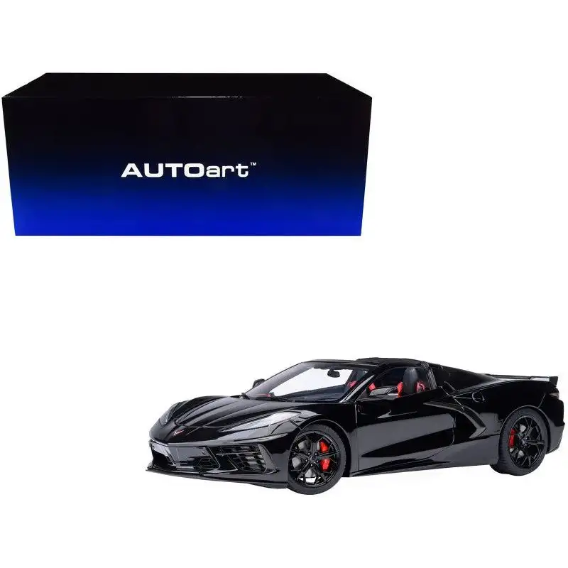 2020 Chevrolet Corvette C8 Stingray Black 1/18 Model Car by Autoart