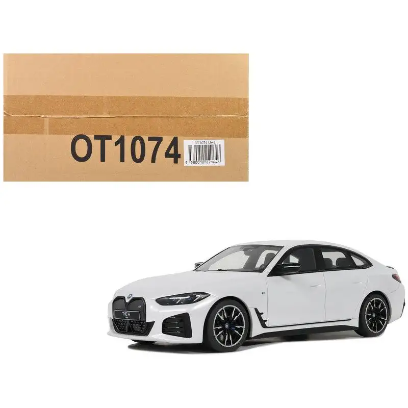 2021 BMW i4 M50 Mineral White Metallic Limited Edition to 999 pieces Worldwide 1/18 Model Car by Otto Mobile