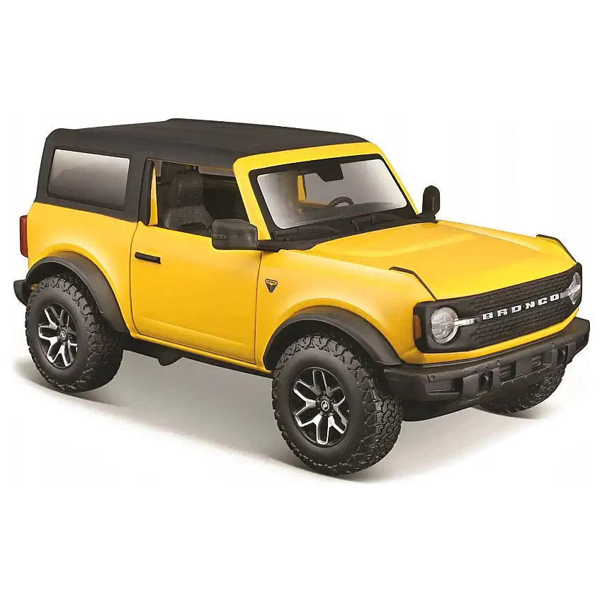2021 Ford Bronco Badlands Yellow with Black Top "Special Edition" 1/24 Diecast Model Car by Maisto