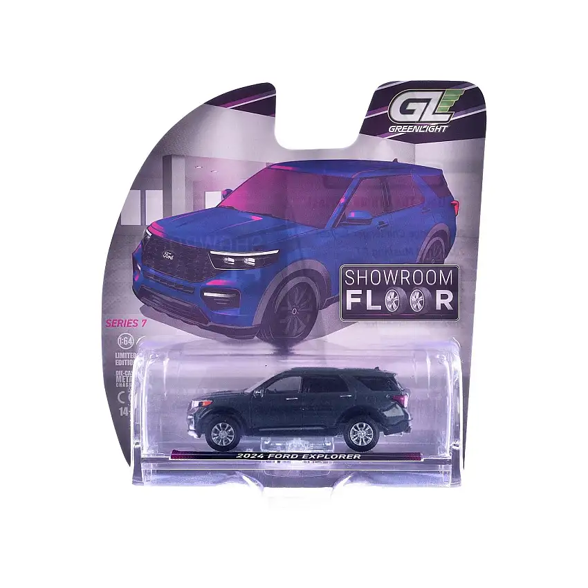 2024 Ford Explorer Stone Blue "Showroom Floor" Series 7 1/64 Diecast Model Car by Greenlight