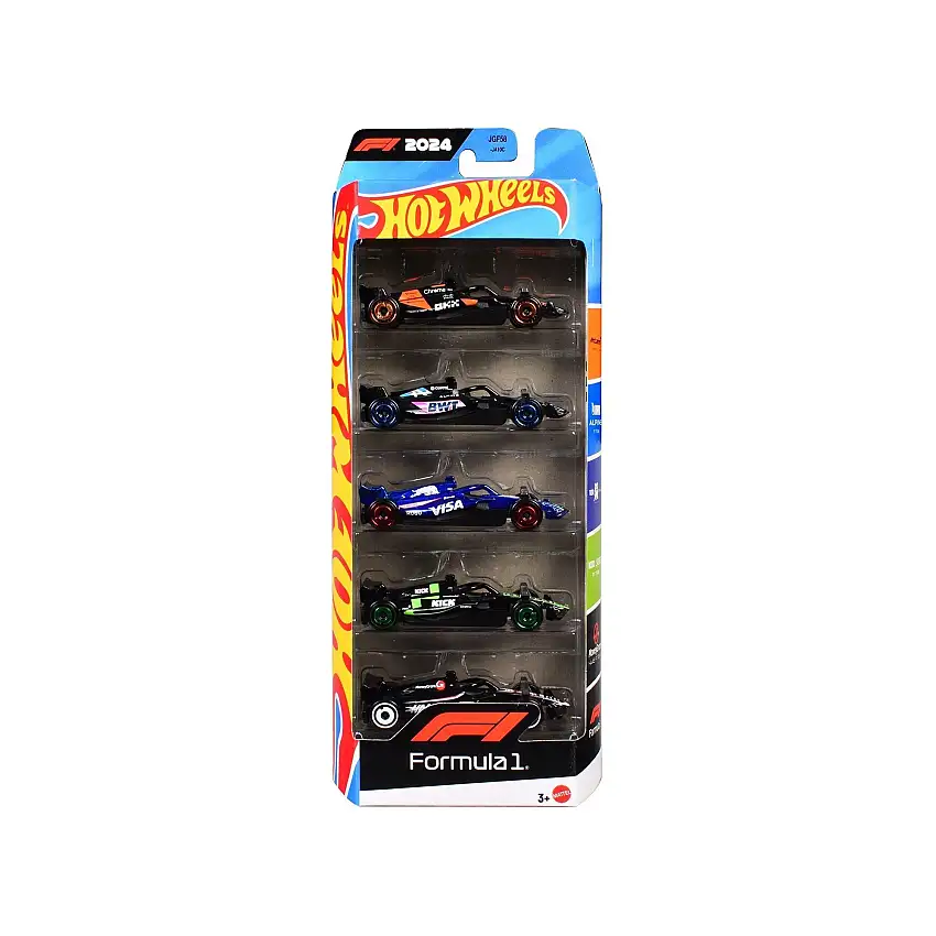 2024 Formula 1 World Championship 5 piece Set Diecast Model Cars by Hot Wheels
