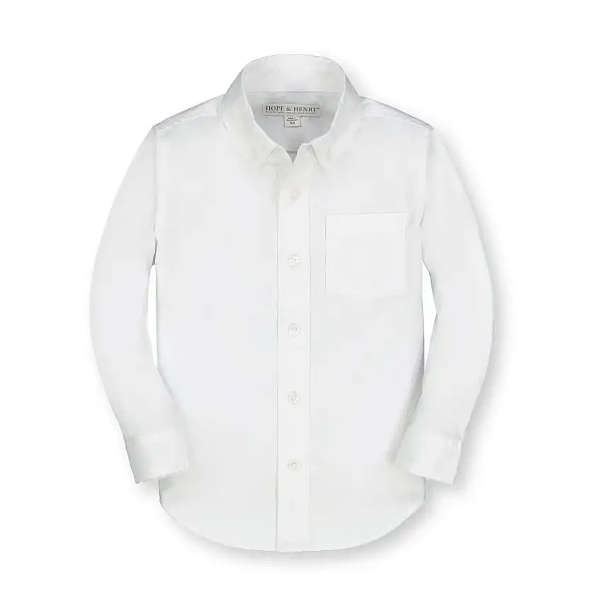 Stretch Poplin Organic Button Down Shirt - Baby