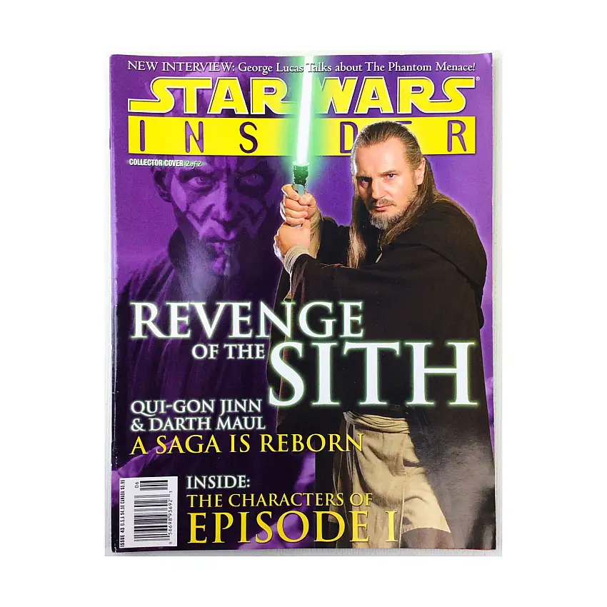#43 "Qui-Gon Jinn & Darth Maul, Droids of Episode I, George Lucas Interview" (Cover 2 of 2)