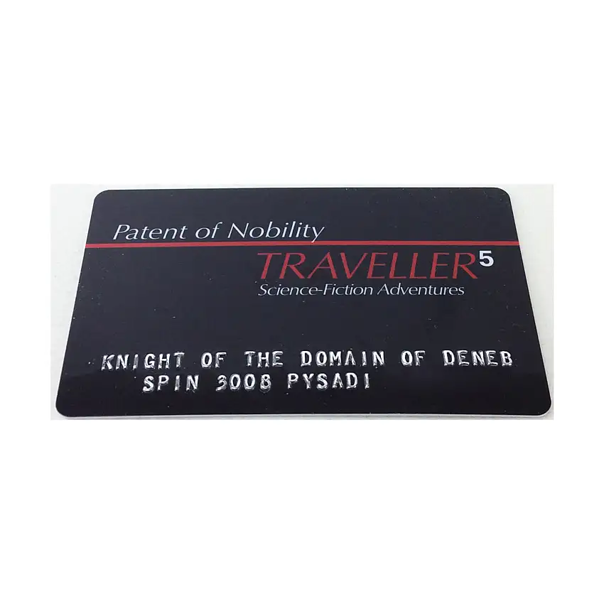 Patent of Nobility - Knight of the Domain of Deneb