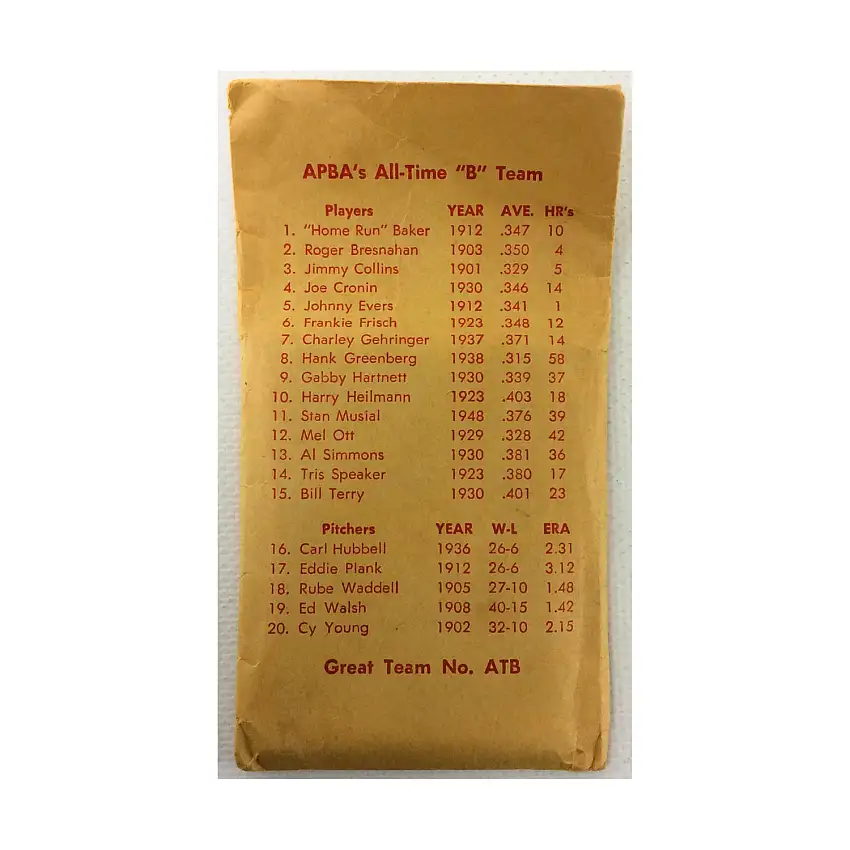 Baseball (All-Time Greats B Team)