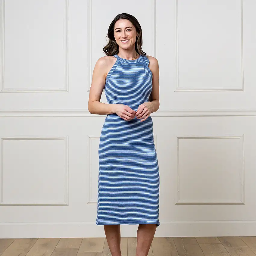 Halter Tie Knit Organic Sweater Dress