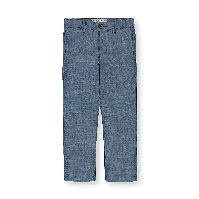 Organic Chambray Suit Pant