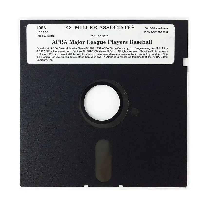 APBA Major League Players Baseball - 1956 Season