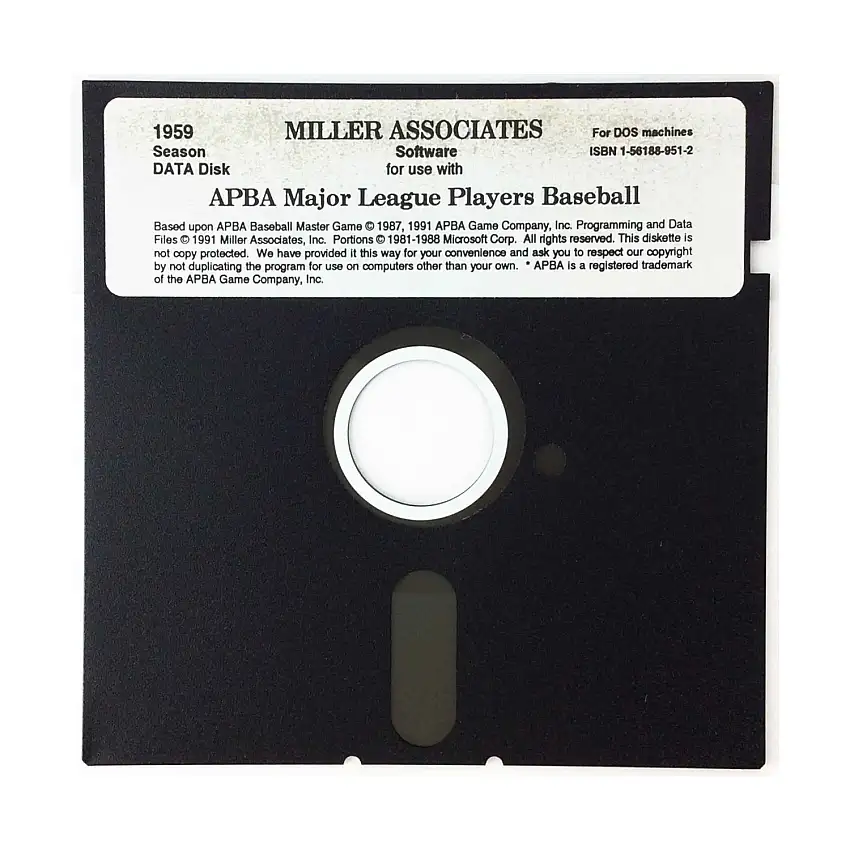 APBA Major League Players Baseball - 1959 Season