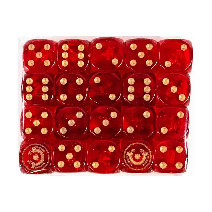 Rohirrim - Transparent Red w/Gold Dice (20)