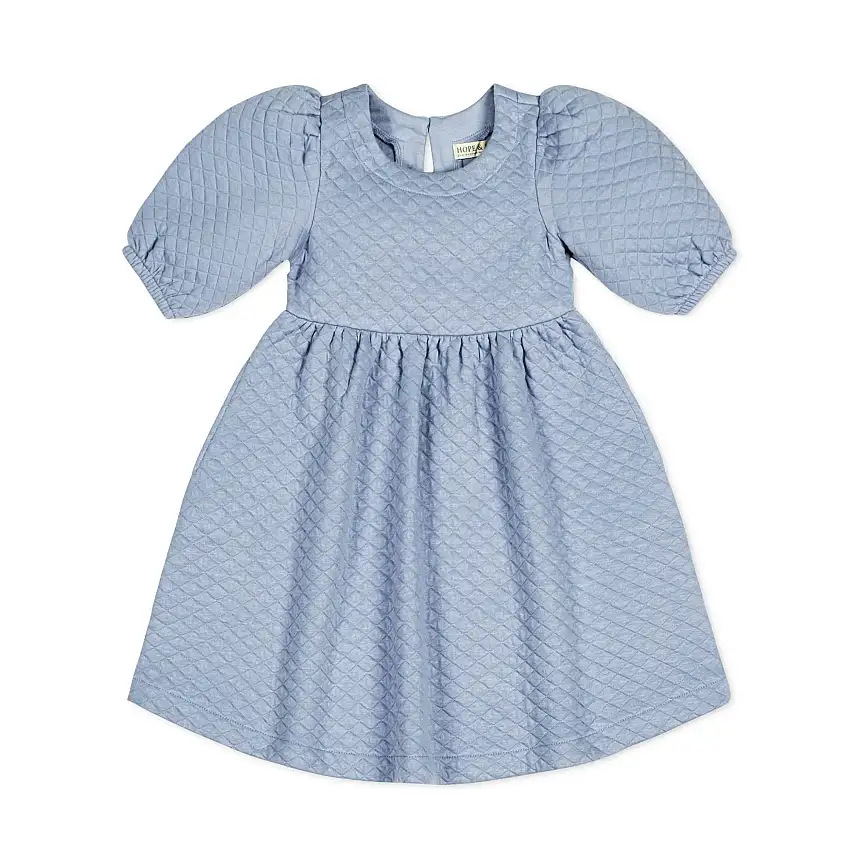 Quilted Puff Sleeve Dress