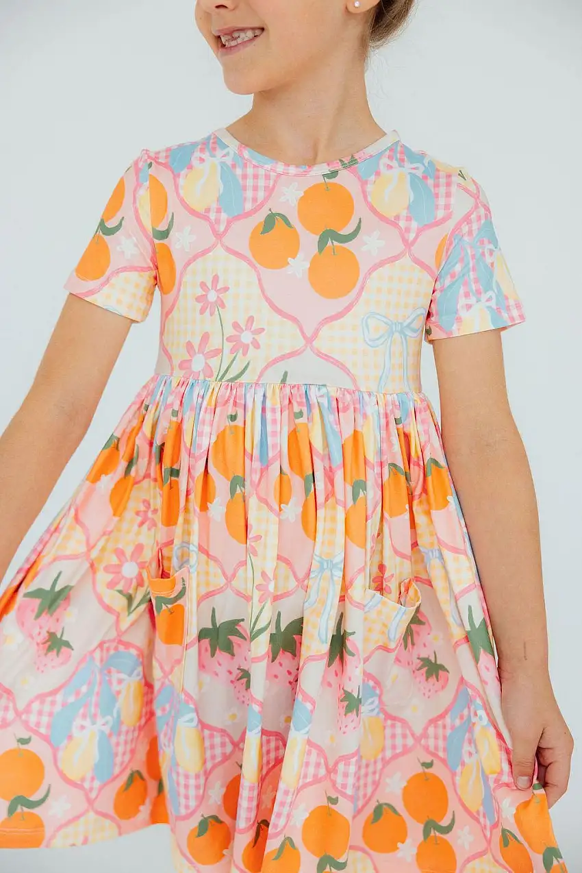 Summer Picnic S/s Pocket Twirl Dress