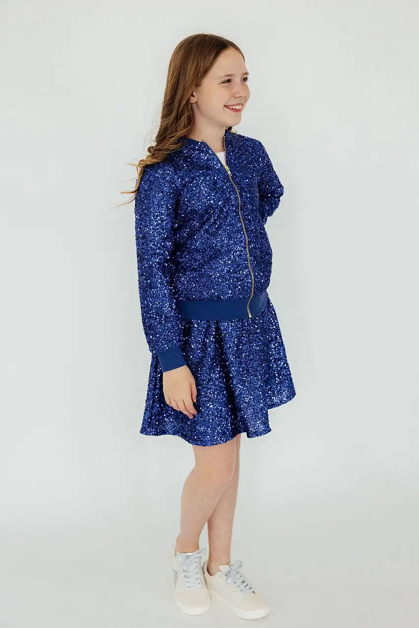 Royal Blue Sequin Twirl Skort