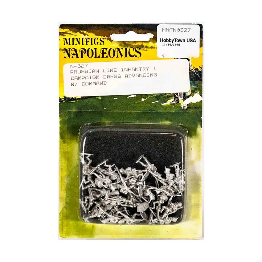 Prussian Line Infantry in Campaign Dress Advancing w/Command