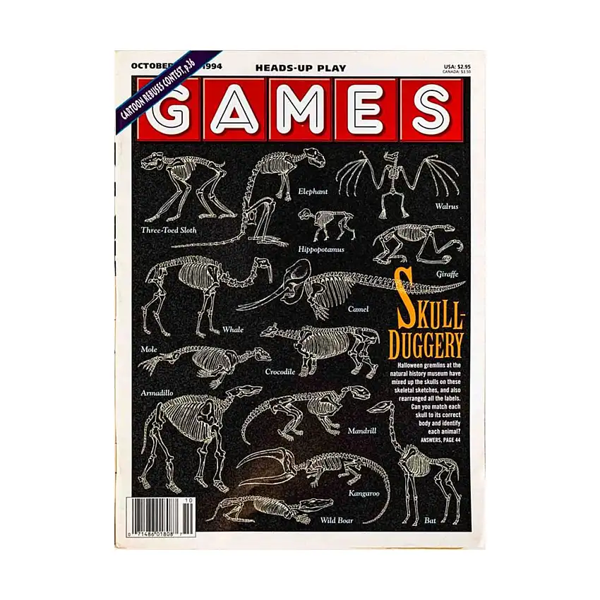 #123 "Skull-Duggery, Heads-Up Play, Cartoon Rebuses"