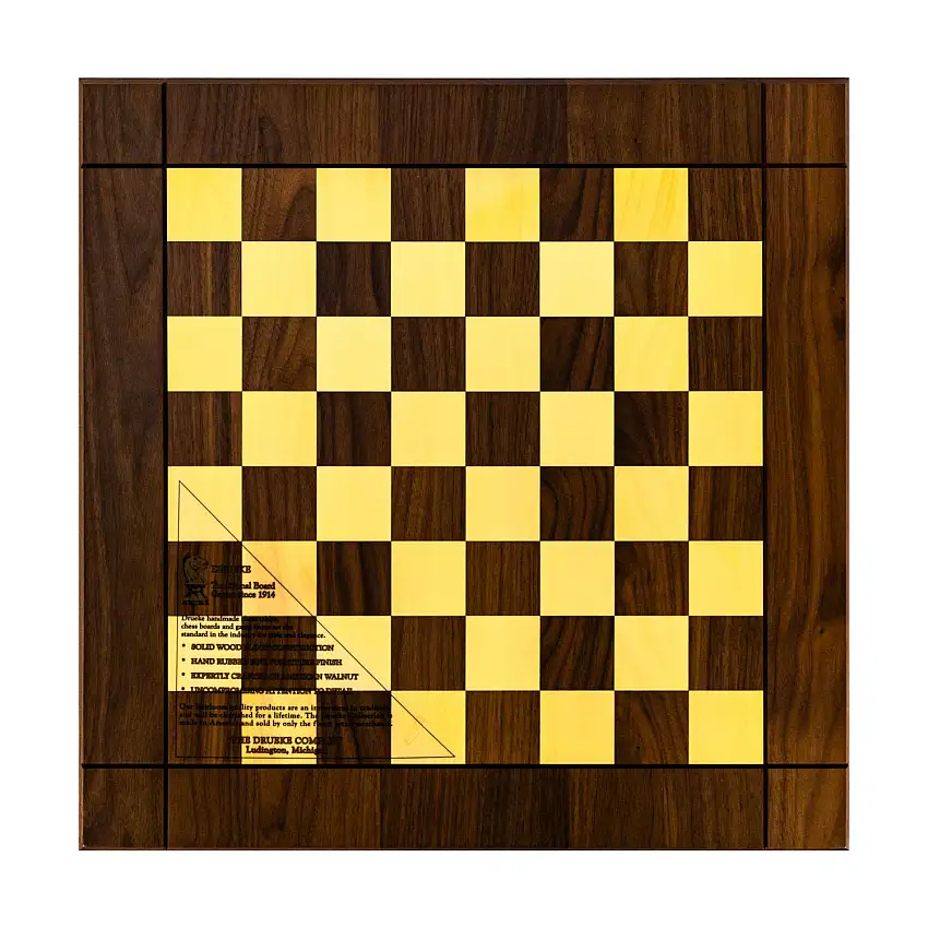 21"x21" Maple and Walnut Chess Board