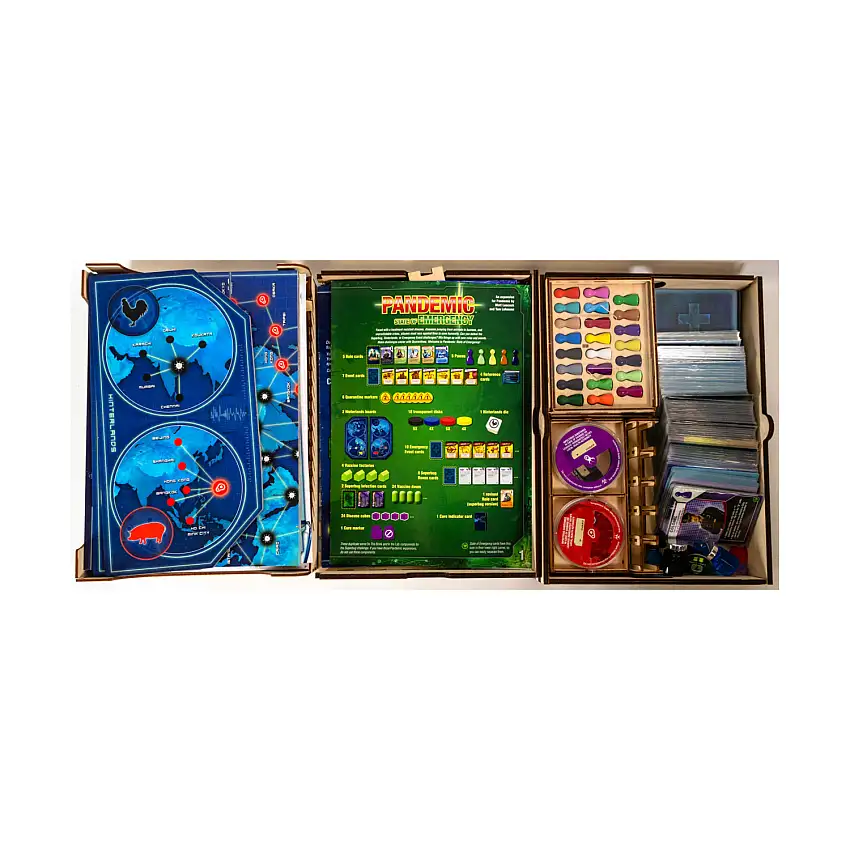 Pandemic (2nd Edition) Collection #21 - Base Game + 3 Expansions + Wood Case!