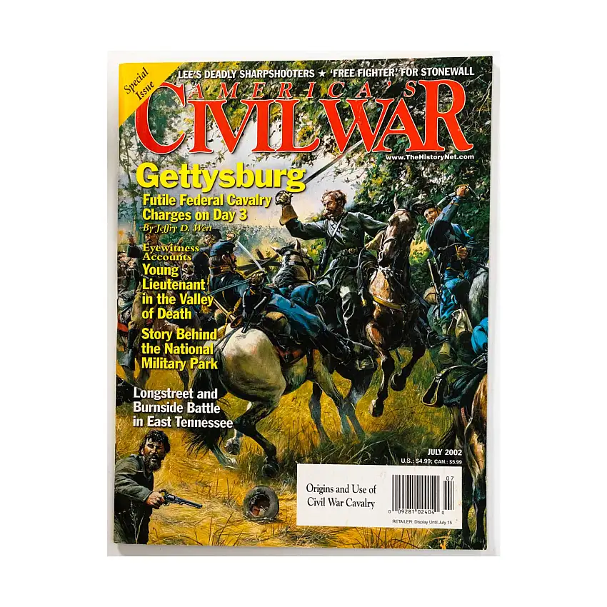 Vol. 15, #4 "Futile Federal Cavalry Charges on Day 3, Young Lieutenant in the Valley of Death, Story behind the National Military Park"