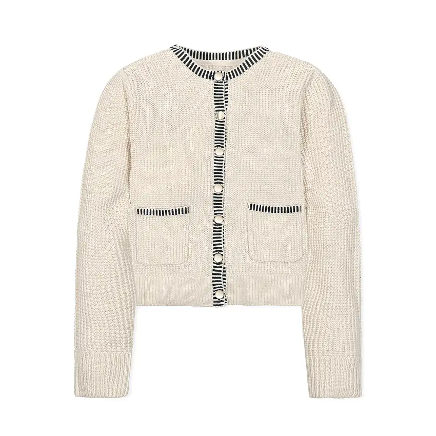 Organic Tweed Sweater Cardigan