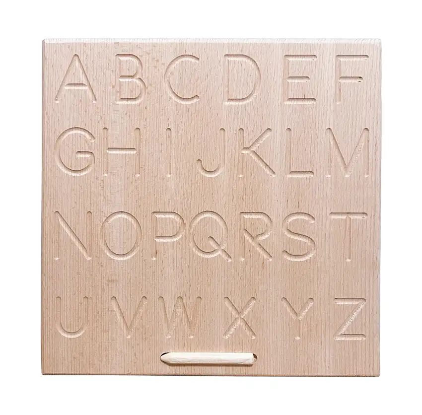 Alphabet Wooden Tracing Board Reversible Abc Learning & Education Aid