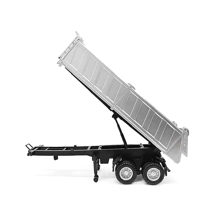 26ft Gravel Trailer Silver 1/87 (HO) Plastic Model by Promotex