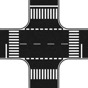 Noch 60712 HO Scale Flexible Pavement Sheet - 8-5/8 x 8-5/8" 22 x 22cm Crossing