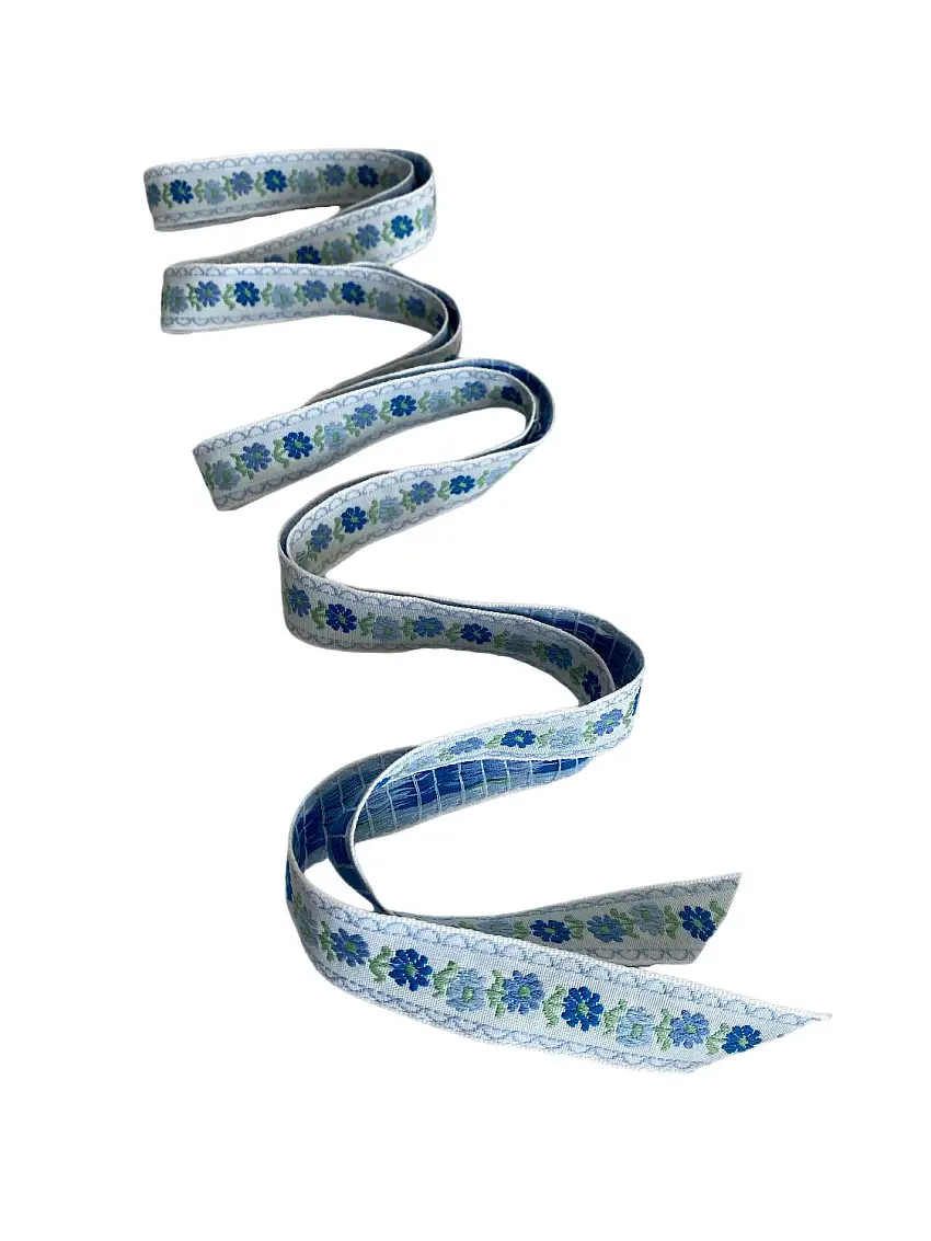 Vintage Blue Buttercup Ribbon - Long