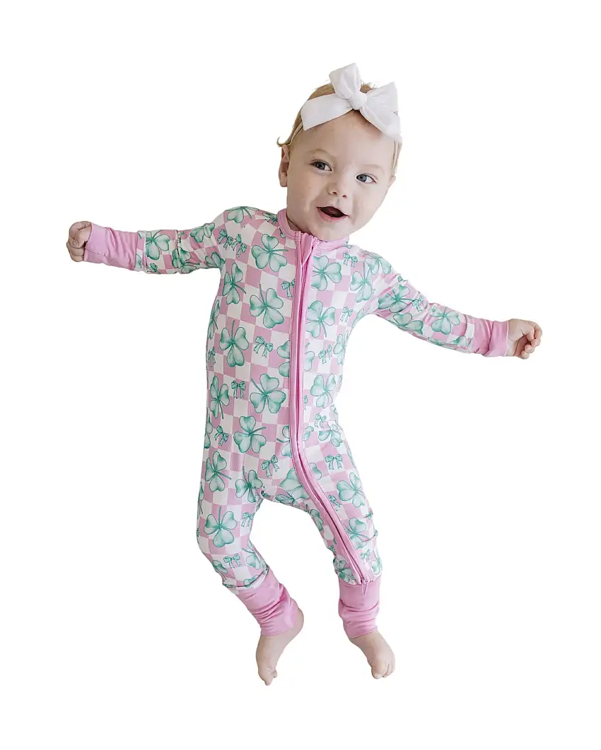 Bamboo Zip Romper | Shamrock & Bows