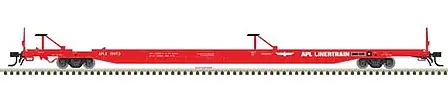 Atlas 50004428 N Scale ACF 89' 4" Intermodal Flatcar - Ready to Run - Master(R) -- American President Lines APLX 17068 (red, white, APL Linertrain Logo)