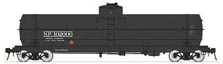 American Limited Models 1866 HO Scale GATC Welded Tank Car - Ready to Run -- Northern Pacific 102025 (As-Delivered, black)