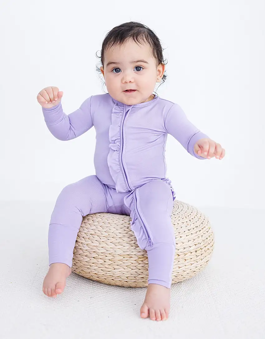 Lavender Ruffle Convertible Romper