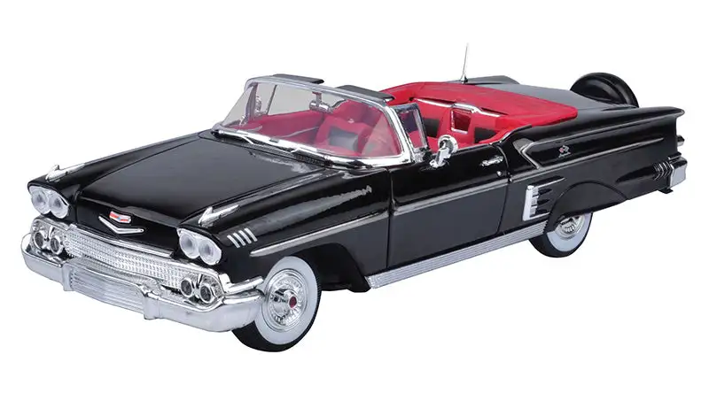 Motormax 73112TC-BK 1/18 Scale 1958 Chevrolet Impala Convertible