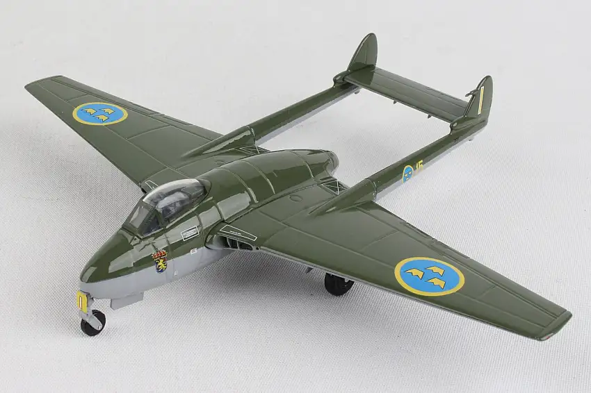 Herpa Wings 1/72 HE580625 Herpa Royal Swedish Air Force Dh Vampire J28B 1/72 (**)