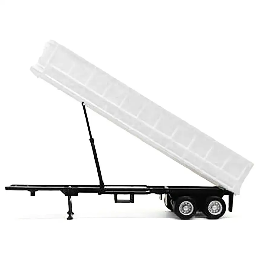 36ft Gravel Trailer White 1/87 (HO) Plastic Model by Promotex