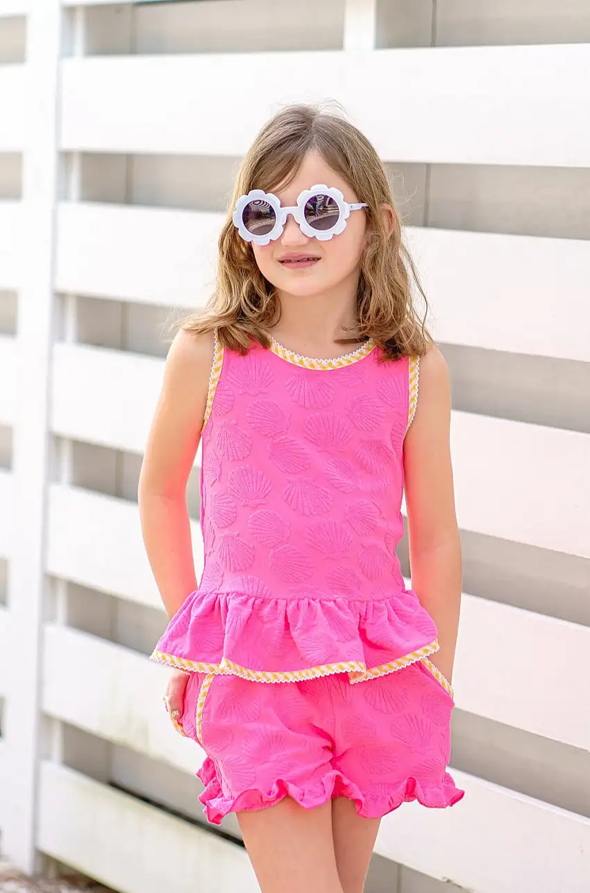 Hot Pink Shell Terry Set