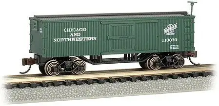 Bachmann 15655 N Scale Old-Time Wood Boxcar - Chicago & North Western