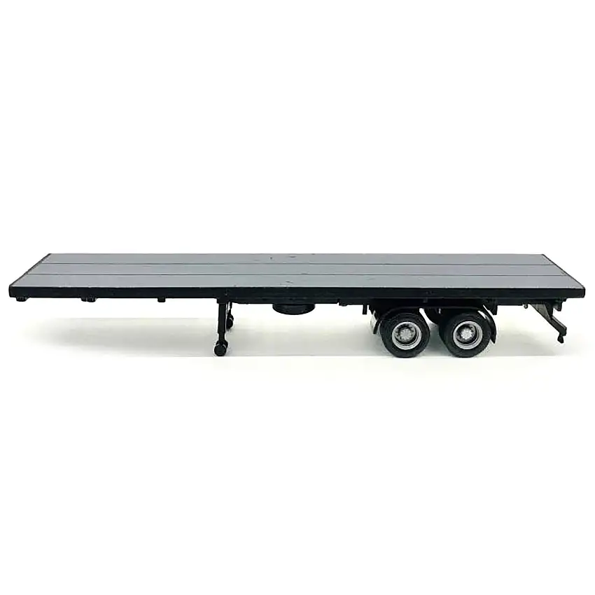 40ft Flatbed Trailer Gray Top 1/87 (HO) Plastic Model by Promotex
