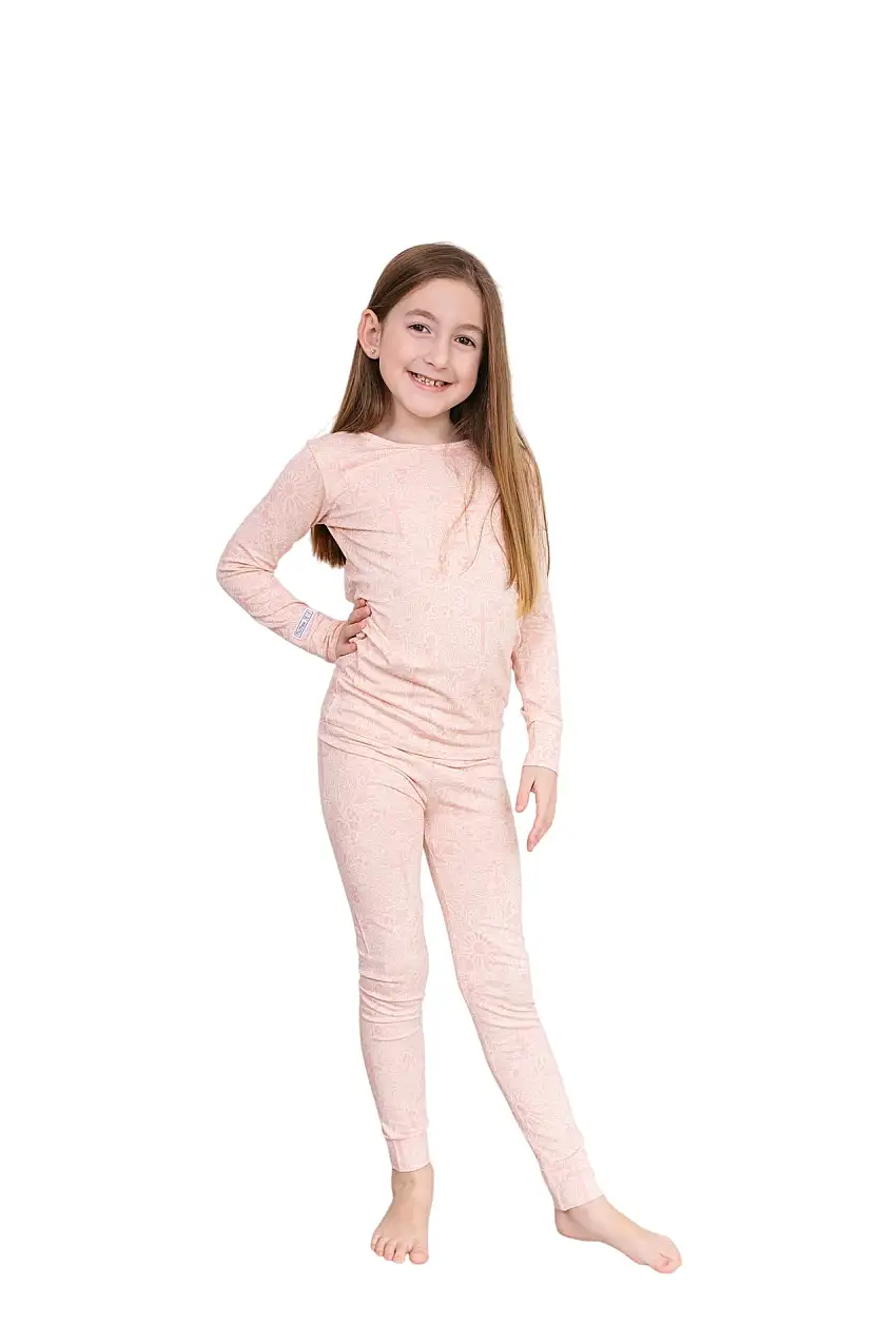 Salvation Garden Pink Pj Long Sleeve Set Bamboo