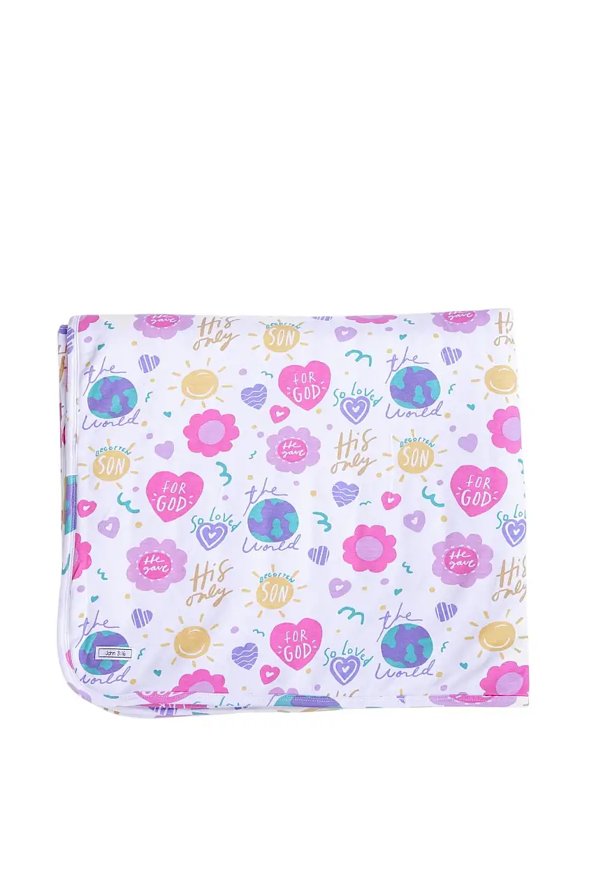 For God So Loved The World Blanket Cotton
