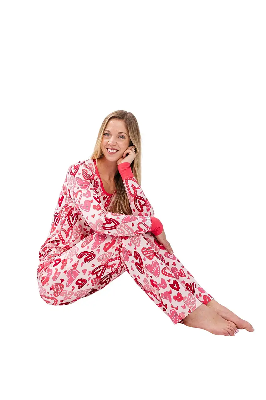 John 3:16 Pink Women's Pj Set Bamboo