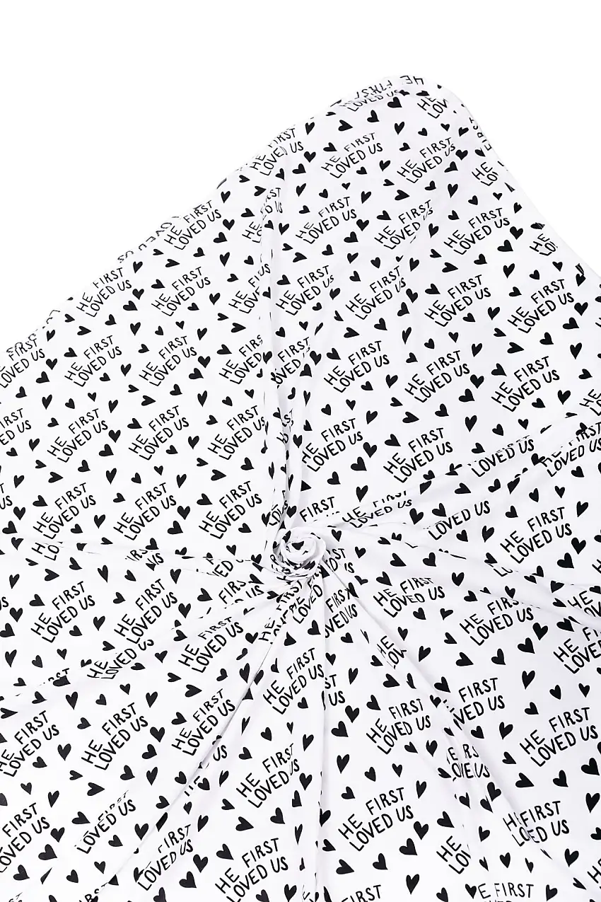 He First Loved Us Swaddle Cotton