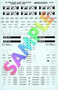 A Line Products 27712 HO Scale Twin-Stack Car Decals -- Gunderson TTX/Modern