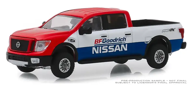 Greenlight 47040-E 1/64 Scale 2018 Nissan Titan XD Pro-4X BFGoodrich Nissan Baja
