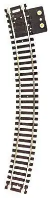 Atlas Model Railroad 845 HO Scale Terminal Section Snap-Track(R), Nickel-Silver Rail -- 18" Radius Curved, Black Ties