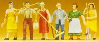 Preiser 65307 O Scale Farm Workers pkg(6)
