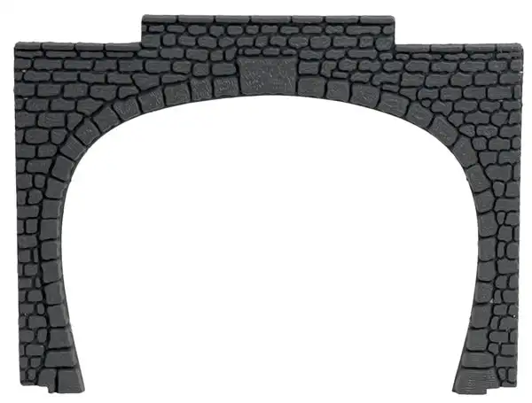 Noch 60020 HO Scale Double Track Tunnel Portal -- Cut Stone - Tan
