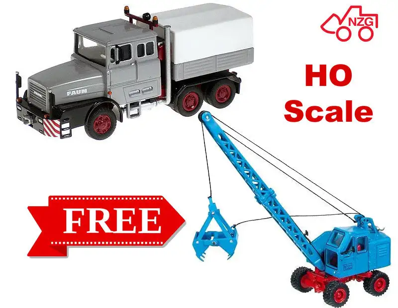 NZG 559-562-COMBO 1/87 Scale Faun L1206 Historical Heavy-weight Truck #559 + Fuchs