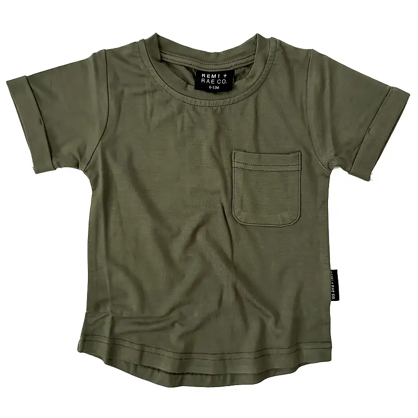 Bamboo Pocket Tee - Pine