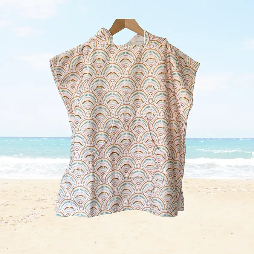 Boho Rainbows Toddler & Kids Hooded Towel Pool Poncho