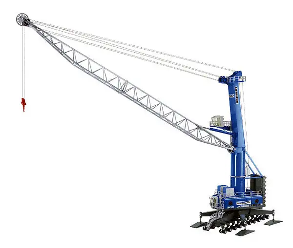 NZG 713-01 1/87 Scale Wallmann & Co. - Liebherr Lhm500 Habor Mobile
